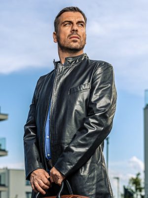 Luxury Mens Leather Coat