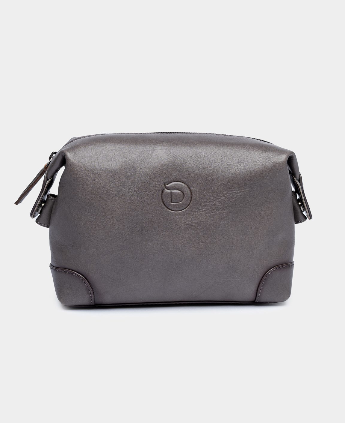 Wallstreet Etue Grey – Leather toiletry bag