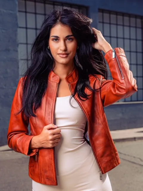 Becca Short Bordeaux – Women’s Leather Jacket