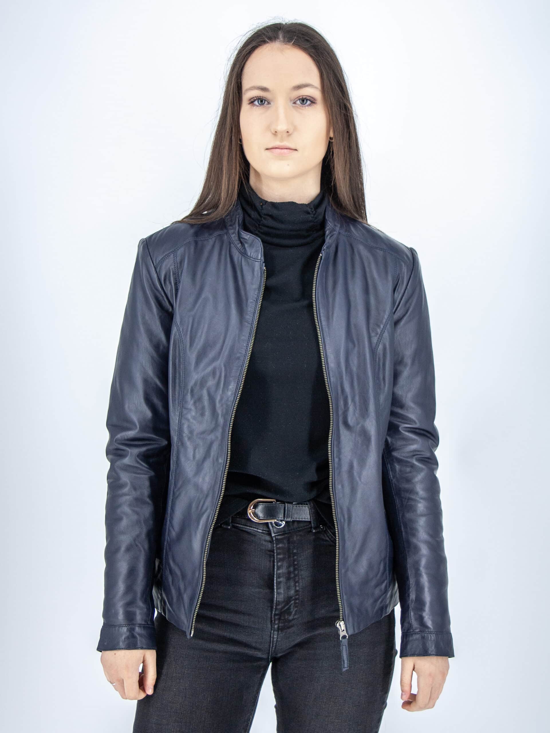 Becca Dark Blue – Women's Leather Jacket