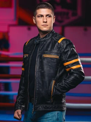 Men's sport leather jacket