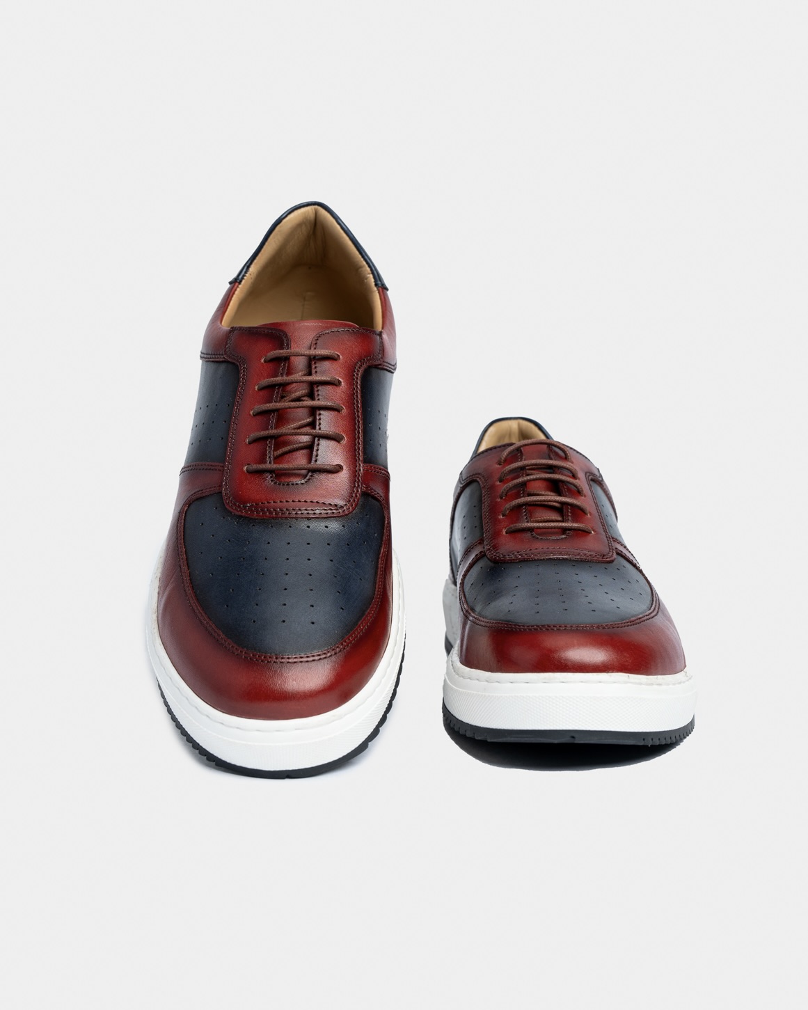 Elton Cogan & Blue - Leather Sneakers