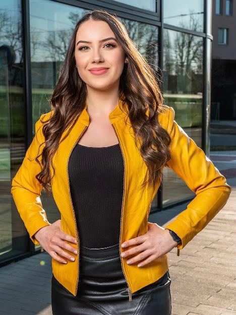 Becca Yellow – Women’s leather Jacket
