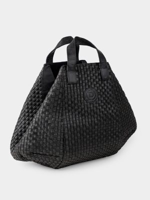 Leather Woven Handbag