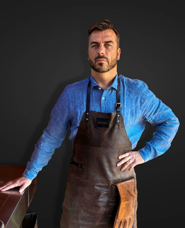 BBQ Genius - Leather Grill Apron
