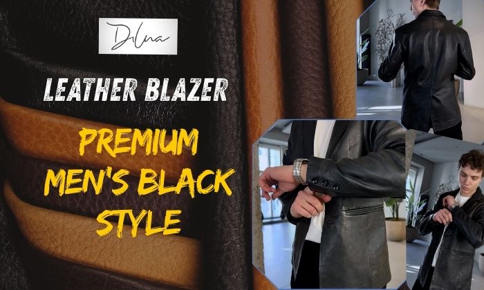 Black Leather Blazer in a Boho Chic Fashion in 2025
